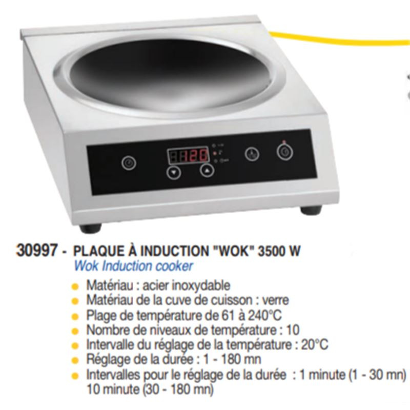 PLAQUE A INDUCTION WOK 3500 W